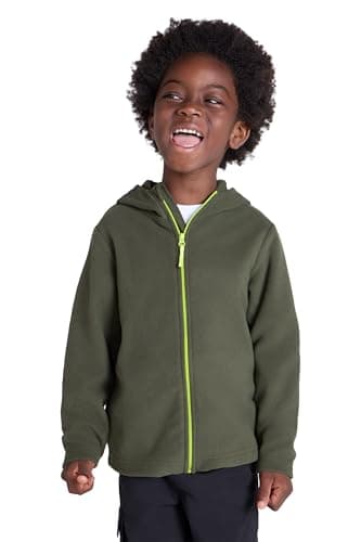 Image of Mountain Warehouse Camber Kids Microfleece Hoodie - Breathable, Lightweight, Anti-Pill & Quick Dry Pullover for Boys & Girls - For Spring Summer & Walking Khaki Kids Size 9-10 Years