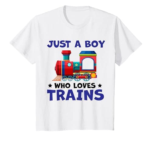 Image of Kids Just A Boy Who Loves Trains Cute Train Lovers T-Shirt