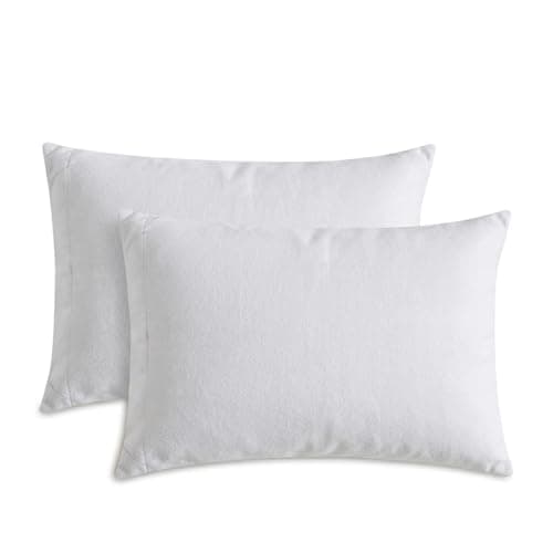 Image of M&J Home Pillowcases 2 Pack White 74x48cm - 100% Brushed Cotton - Winter Thick 140g Fabric Weight - Soft Thermal Comfort - Cozy Brushed Texture - Premium Quality Standard