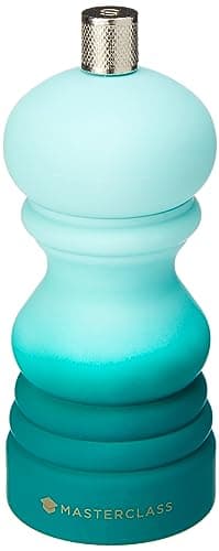 Image of MasterClass Pepper Mill or Salt Grinder with Interchangeable Cap, Plastic, Green Ombré, 12 cm