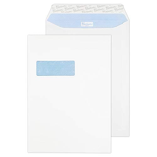 Image of Blake Premium Office C4 229 x 324 mm 120 gsm Peel & Seal Window Pocket Envelopes (36112W) Ultra White Wove - Pack of 20