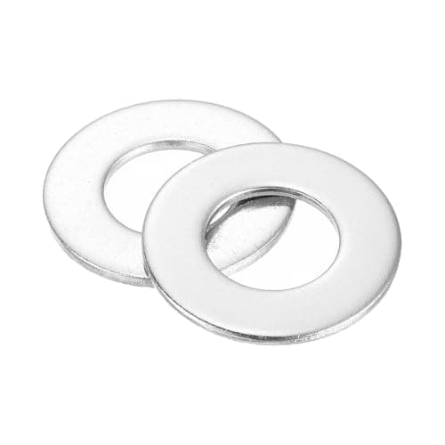 Image of sourcing map 25Pcs 7/16 Flat Washer, 304 Stainless Steel 0.469" ID x 0.922" OD x 0.065" Thick for Bolt Screw, Factories Repair, Kitchens, Shops, and Outdoor Construction, Silver