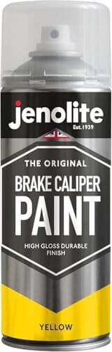 Image of JENOLITE Brake Caliper Spray Paint | YELLOW GLOSS | Brake and Caliper Restoration Spray Paint | Durable Finish, Heat and Petrol Resistant | 400ml | RAL 1018