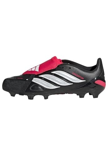 Image of adidas Unisex League Fold-Over Tongue Firm Ground Football Boots Kids, core Black/FTWR White/Lucid red, 3 UK