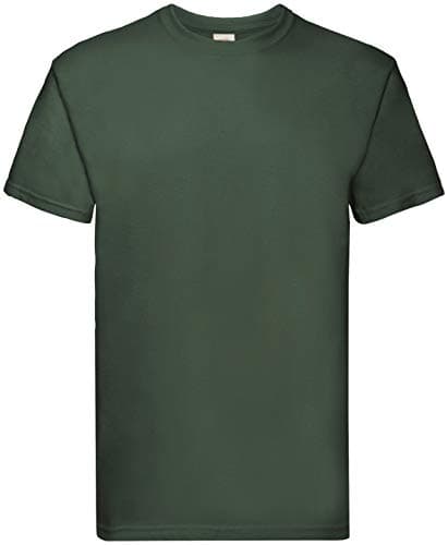 Image of Fruit of the Loom Men's Super Premium Short Sleeve T-Shirt, Bottle Green, Medium