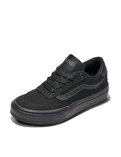 Image of Vans Unisex Kid's Brooklyn LS Sneaker, Canvas Black/Black, 1 UK