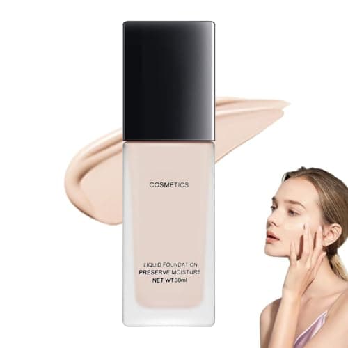 Image of Foundation for Women Over 60, Waterproof Full Coverage Liquid Foundation for Mature Skin, Full Coverage for Older Women, Soft Matte Liquid Oil Control Concealer, Lightweight and Long Lasting (Ivory)