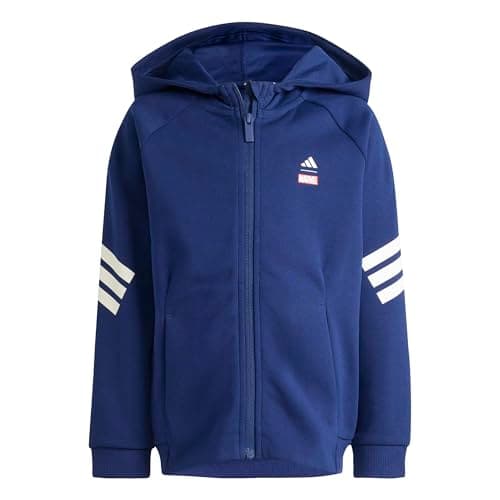 Image of adidas Unisex Kids Marvel Spider-MAN Track TOP, Dark Blue/Off White, 4-5 Years