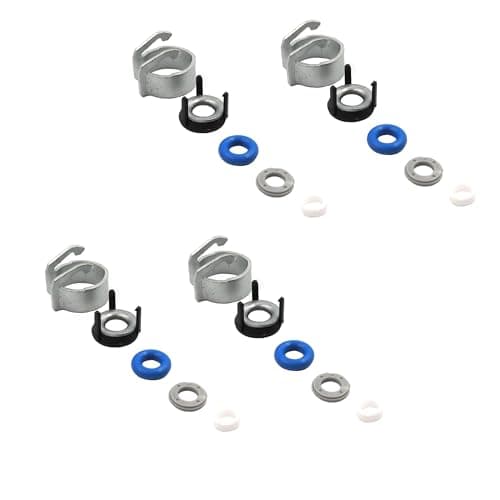 Image of HISports 06H998907A Fuel Injectors Seals Repair O-Ring Kit Replacement for A3 A4 A5 A6 A8 Q32.0T 4pcs