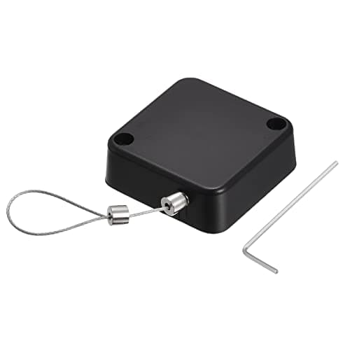 Image of sourcing map Retractable Cable Lock with Self-Adhesive, Remote Control Security Lock Anti-Lost 2m Rope Hardware Cable Lock 200g Tensile Force, Black