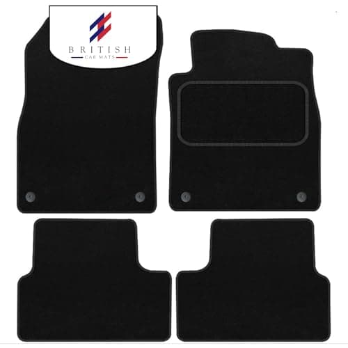 Image of BCM Car Mats - Compatible with Vauxhall Astra 2010-2015 (Includes GTC) - Carpet - Fully Tailored Floor Mat - Anti-Slip Granulated Backing - Black Trimming - 4 Piece Non-Slip