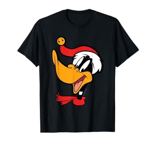 Image of Looney Tunes Daffy Duck Christmas Hat T-Shirt