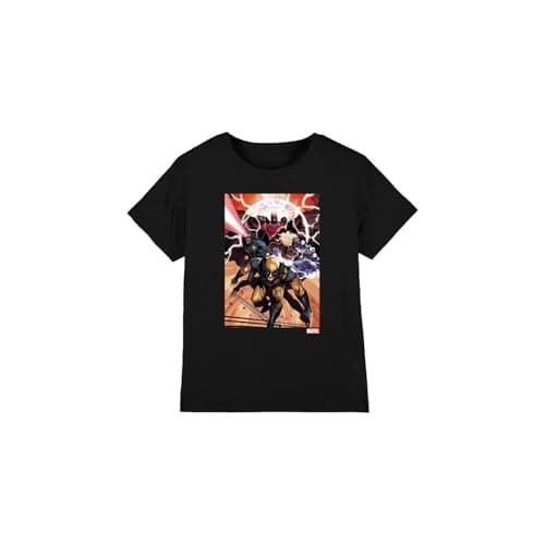 Image of X-Men Boys Team Attack Unisex Kids T-Shirt, Black, 5-6 Years UK