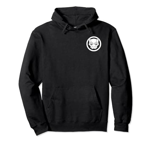 Image of Marvel Black Panther: Wakanda Forever Pocket Panther Logo Pullover Hoodie