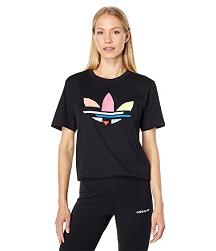 Image of Adidas Originals Women's Adicolor Shattered Trefoil Tee T-Shirt, Black, S