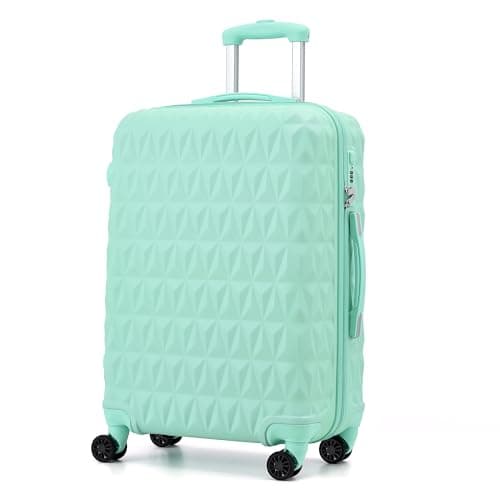 Image of RMW Suitcase Hard Shell | Trolley Suitcases | 3 Digit Combination Lock| 4 Dual Spinner Wheels | Lightweight | Hold Check in Luggage | Aluminum Telescopic Handle (High Light Green, Large 28")