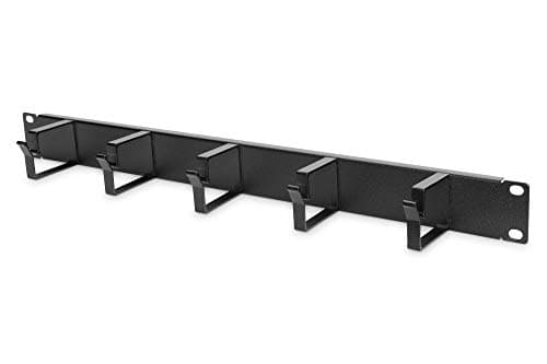 Image of DIGITUS Cable Patch Panel - 1U - 5 Guides 44 x 60 mm - 19 "Network Cabinet - Patch Cable - Black