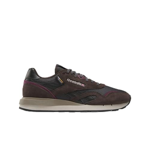 Image of Reebok Unisex Classic Nylon 89 Trainers, Washed Black/Black Cherry, 35 EU, Washed Black Black Cherry, 3 UK