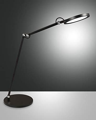 Image of Fabas Luce Regina Integrated LED Table Lamp Black Glass