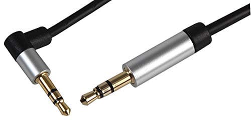 Image of Pro Signal PSG3232-2M Slim 3.5mm Stereo Jack Plug to 90 Degree Jack Plug Lead with Aluminium Head shells, 2m Black