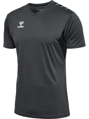 Image of hummel Authentic PL Jersey Sports T-Shirt Men's Short Sleeve Sports Shirt Men's Jersey Regular Fit Made of 100% Recycled Polyester Breathable and Quick-Drying