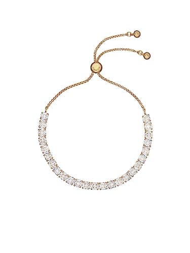 Image of Ted Baker Melrah Crystal Adjustable Tennis Bracelet For Women (Gold/Crystal)