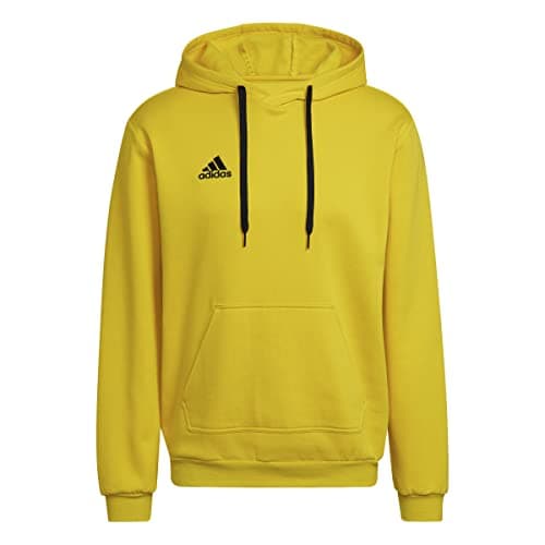 Image of adidas Men's Entrada 22 Sweat Hoodie, Team Yellow / Black, XL