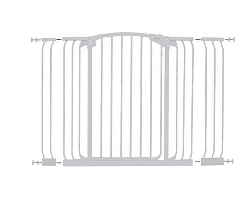 Image of Dreambaby Auto-Close Chelsea Xtra-Tall & Wide Safety Gate Set- 1 gate and 2 extensions (Fits 97cm-133cm) White, 97 - 133 cm