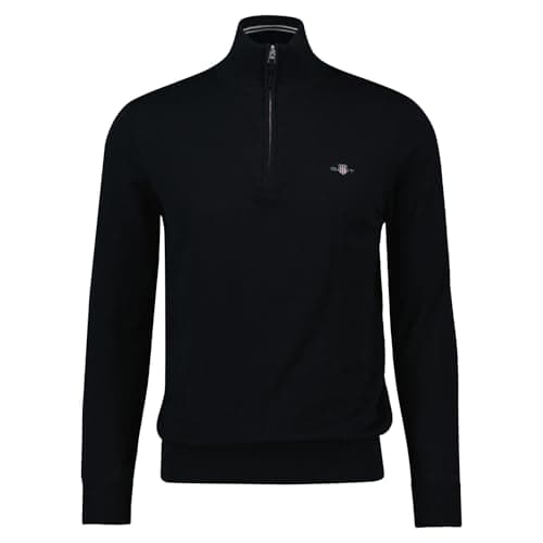 Image of GANT Classic Cotton Half Zip, black, XL
