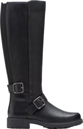 Image of Clarks - Womens Orinoco 2 Tall Boot, Color Black Leather, Size: 4 UK