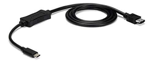 Image of StarTech.com USB C to eSATA Cable - 3 ft / 1m - 5Gbp - For HDD / SSD / ODD - External Hard Drive Adapter - USB 3.0 to eSATA Converter (USB3C2ESAT3)