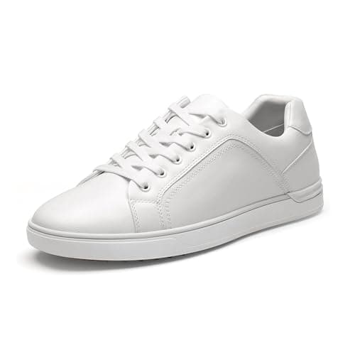 Image of Bruno Marc Men's Casual Trainers Dress Sneakers Skate Shoes, Fashion and Comfort Waking Running Shoes,Size 12W,White,SBFS211MWIDE