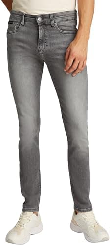 Image of Calvin Klein Men’s Skinny Fit Jeans, Grey (Denim Grey), 34W/33L