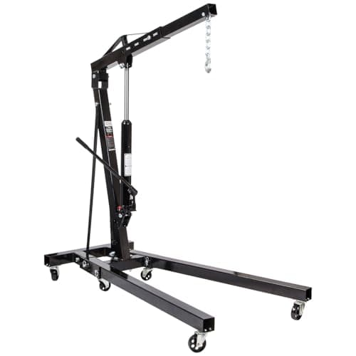 Image of SIP 1 Ton Foldable Engine Crane, Workshop Lifting Arm Hydraulic Pump Hoist Lift