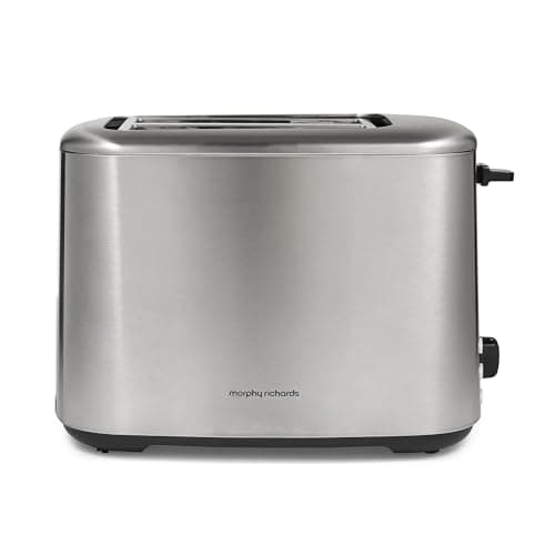 Image of Morphy Richards Equip 2 Slice Toaster, Defrost and Reheat, Browning Controls, Variable Wide Slots, Removable Crumb Tray, 800W, Stainless Steel, 222067, Brushed