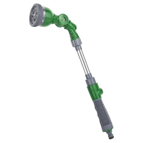 Image of Watering Lance Garden Hose Pipe Spray Gun Long Handle with 8 Spray Patterns,180° Rotating Extended Spray Nozzle Hose Wand for Hanging Basket Cleaning, Plants Lawns Watering, Pets Shower, Car Washing