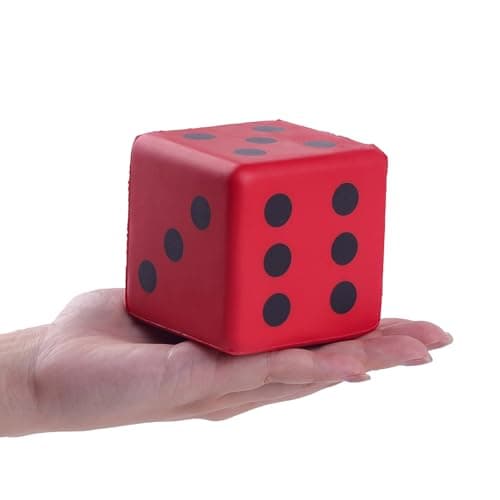Image of Anboor Large Foam Dice for Adults kids - 3.15" Jumbo Big Colorful Dice Giant Soft Fun for Game Nights & Classroom Activities (Red)