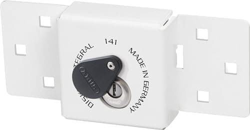 Image of ABUS 141/200 Integral Van Lock with 26/70 70mm Diskus Padlock - White