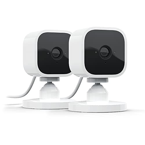 Image of Blink Mini | Indoor plug-in pet security camera, 1080p HD day and night video, motion detection, two-way audio, easy setup, Alexa enabled — 2 cameras (White)