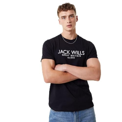Image of Jack Wills Mens Carnaby Logo T-Shirt Black XXL