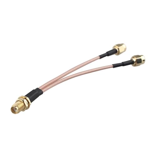 Image of Futheda 4G LTE Antenna Splitter Cable SMA Female to Dual SMA Male V-Shape Coaxial Cable 13.5cm/5.3inch for 4G LTE Wireless Router Hub Home Phone Router Gateway Modem MiFi Mobile Hotspot USB Adapter