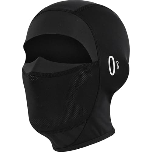 Image of WUBAYI Balaclava Summer Motorcycle - Ice Silk Balaclava with UV Protection & Breathable - Cooling Balaclava for Cycling, Outdoor Sports Unisex (Black)