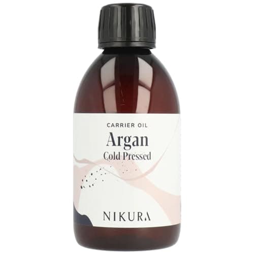 Image of Nikura Argan Oil Cold Pressed - 250ml | For Hair Growth, Face, Skin | 100% Pure | Perfect for Natural Moisturiser & Conditioner, Hair Mask, Body Oil, Cuticles | Vegan & UK Made | BPA Free