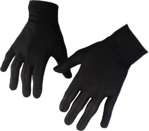 Image of Swift Wear Thin Silk Liner Inner Gloves Ski Motorcycle Skiing Walking Cycling Thermal Glove (Black, M)