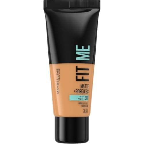 Image of Maybelline Fit Me Foundation, Lightweight Medium Coverage, Blendable With a Matte and Poreless Natural Finish, For Normal to Oily Skin, Shade: 330 Toffee, 30ml