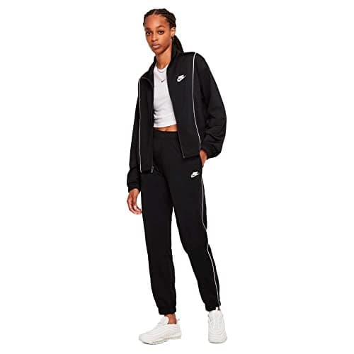 Image of Nike DD5860-011 W NSW ESSNTL PQE TRK Suit Tracksuit Women's Black/White/White Size M