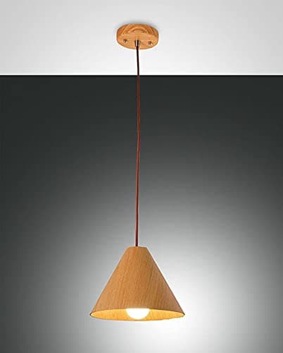 Image of Fabas Luce Esino Dome Pendant Ceiling Lights Oak Glass, E27