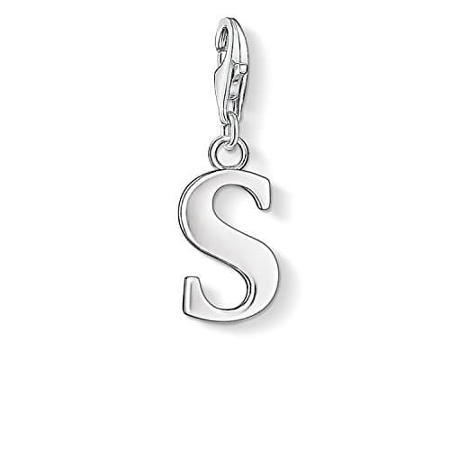 Image of Thomas Sabo Women Charm Pendant Letter S Charm Club 925 Sterling Silver 0193-001-12