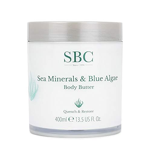 Image of SBC Skincare Sea Minerals & Blue Algae Body Butter - 400ml | Hydrating Body Lotion With Hyaluronic Acid | Body Butter For Men And Women | Vegan Friendly Body Moisturiser | Body Cream For Dry Skin