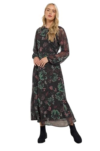 Image of Long Tall Sally - LTS Tall Chiffon Floral Maxi Dress - Women's Black